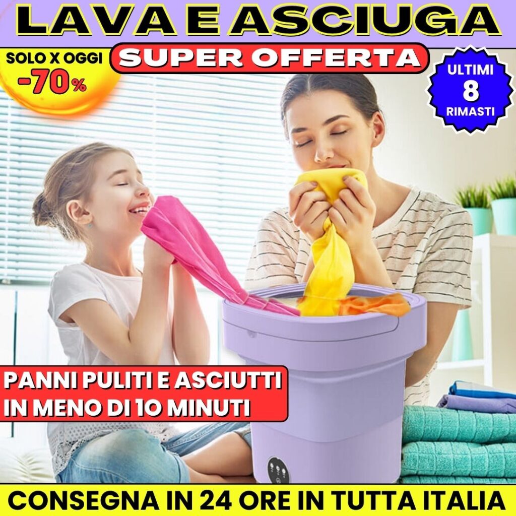Lavatrice EasyWash Portatile | 60 % SCONTO | Spedizione Gratuita