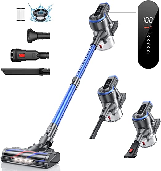 TurboClean 3X - ASPIRA POLVERE senza fili a tripla potenza ciclonica - SCONTO 50% - SPEDIZIONE GRATUITA