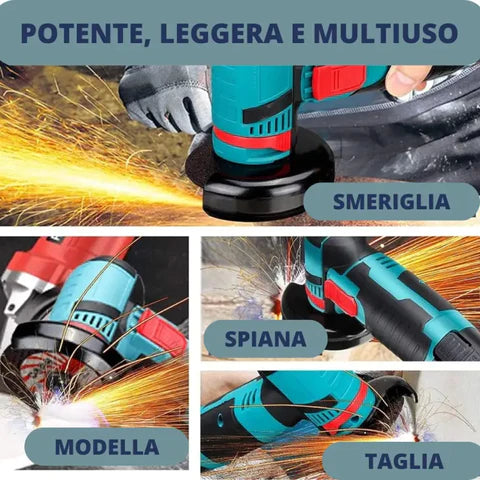 Smerigliatrice Angolare | Doppia Batteria e Due Dischi | 50% Sconto | Spedizione Gratuita